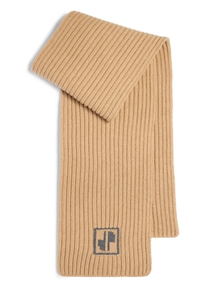 Patou JP ribbed scarf - Neutrals