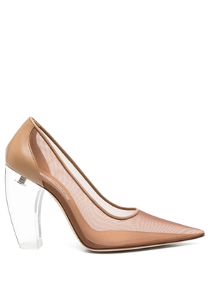 Victoria Beckham mesh heeled pumps - Brown