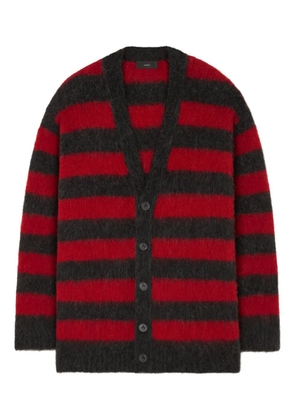 Alanui Grunge Stripes striped cardigan - Red
