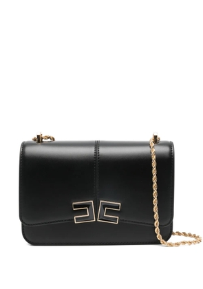 Elisabetta Franchi logo-plaque chain-strap mini shoulder bag - Black