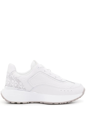 Michael Michael Kors monogram-panel leather sneakers - White