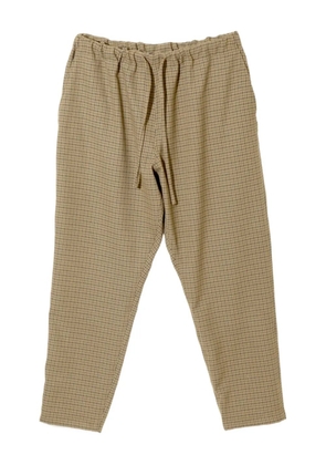 SOUTH2 WEST8 drawstring houndstooth tapered trousers - Neutrals