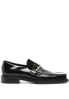 Martine Rose square-toe leather loafers - Black