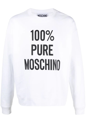 Moschino logo-print cotton sweatshirt - White
