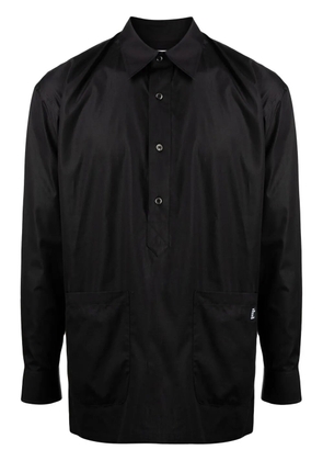 The Power For The People logo-patch detail shirt - Black