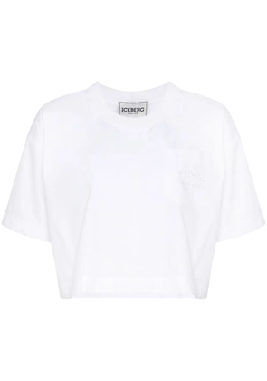 Iceberg cropped cotton T-shirt - White