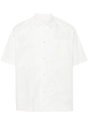 sacai embroidered-design button-up shirt - White