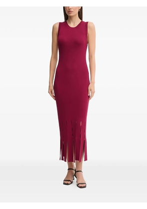 DKNY cut-out sleeveless midi dress - Red