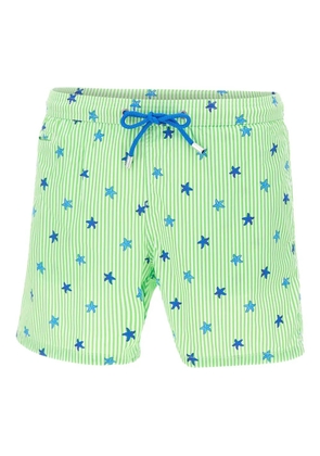 MC2 Saint Barth striped star-pattern swim shorts - Green