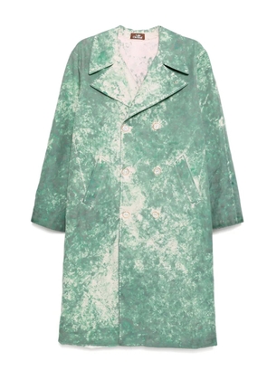 Stain Shade tie-dye pattern coat - Green