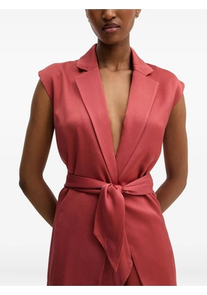 Karl Lagerfeld sleeveless belted blouse - Red