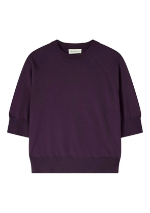 DRIES VAN NOTEN short-sleeve merino sweater - Purple