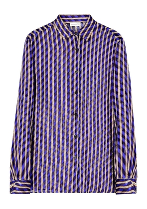 DRIES VAN NOTEN devoré shirt - Purple