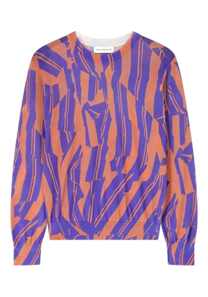 DRIES VAN NOTEN printed cotton sweater - Purple