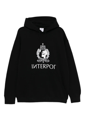 VETEMENTS graphic-printed hoodie - BLACK