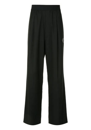 We11done elasticated wide leg trousers - Black