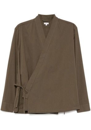 Caruso seersucker jacket - Green