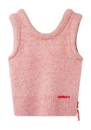 Axel Arigato Anna ribbed-hem cropped sleeveless vest - Pink