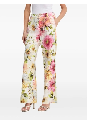 GUESS USA Colette floral-print trousers - Neutrals