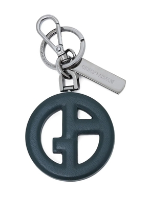 Giorgio Armani GA logo leather keyring - Green