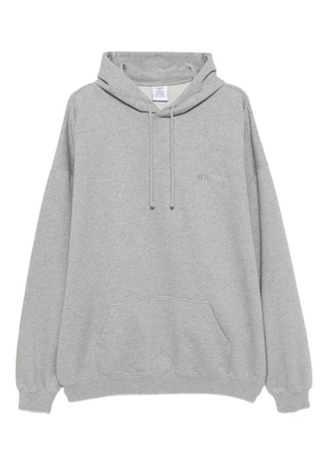 VETEMENTS logo-embroidered hoodie - Grey