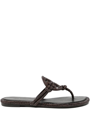 Tory Burch crystal embellished sandals - Brown