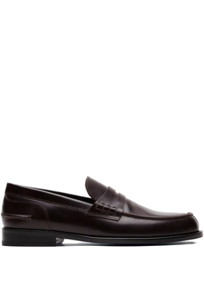 Brioni College leather penny loafers - Brown