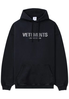 VETEMENTS logo-embellished hoodie - Black