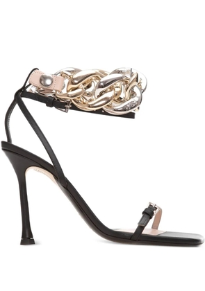 Nº21 chain heeled sandals - Black