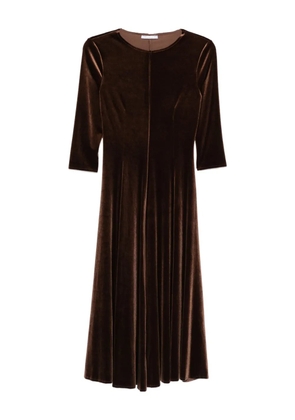 Cenere GB velvet midi dress - Brown