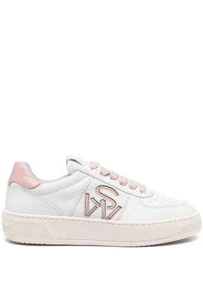 Stuart Weitzman SW Courtside leather sneakers - White