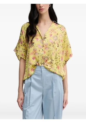 Pedro Del Hierro floral-print button-fastening top - Yellow