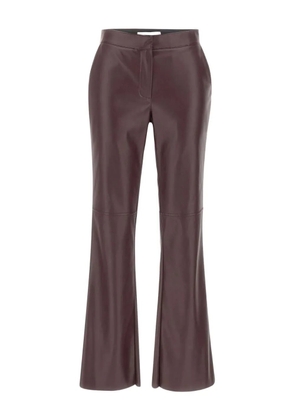 kaos faux-leather flared trousers