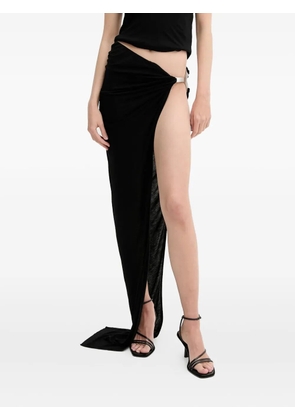 Rick Owens Lilies draped side-buckle skirt - Black