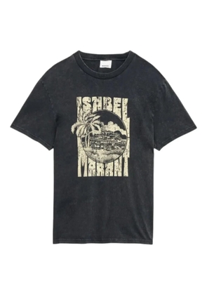 MARANT palm-tree graphic T-shirt - Black