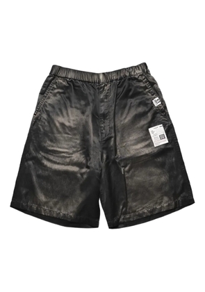 Maison MIHARA YASUHIRO elastic-waistband satin shorts - Black