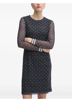 Joop! long-sleeve patterned mini dress - Blue