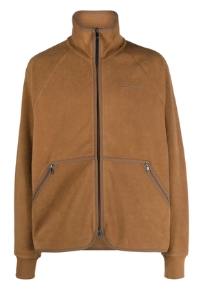 Tommy Hilfiger logo-embroidered fleece-texture sweatshirt - Brown