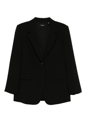Theory padded-shoulder blazer - Black