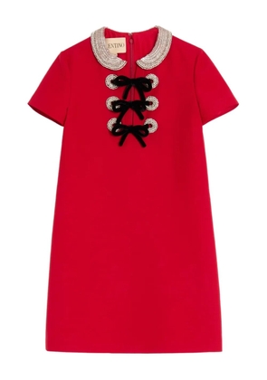 Valentino Garavani embroidered crepe couture mini dress