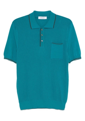 Gran Sasso ribbed pocketed polo shirt - Blue