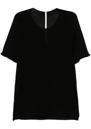 Label Under Construction raw edge T-shirt - Black