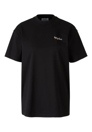 Off-White floral logo T-shirt - Black