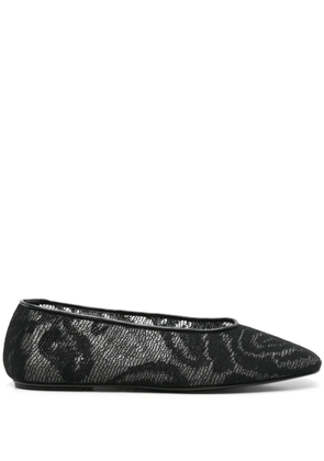 Magda Butrym square-toe ballet flats - Black