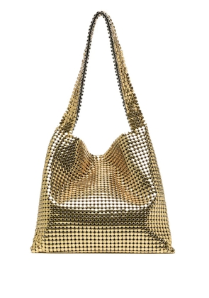 Rabanne Pixel metallic-finish shoulder bag - Gold