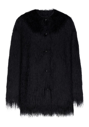 LouLou de Saison Filipo fringed button coat - Black