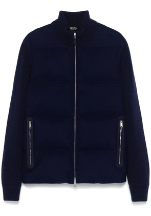 Zegna cashmere puffer jacket - Blue