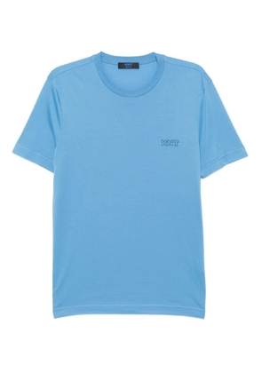 Kiton embroidered-logo T-shirt - Blue
