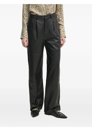 Joop! pleated leather trousers - Black