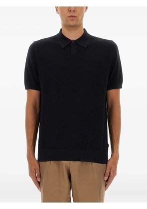 BOSS virgin-wool polo shirt - Blue